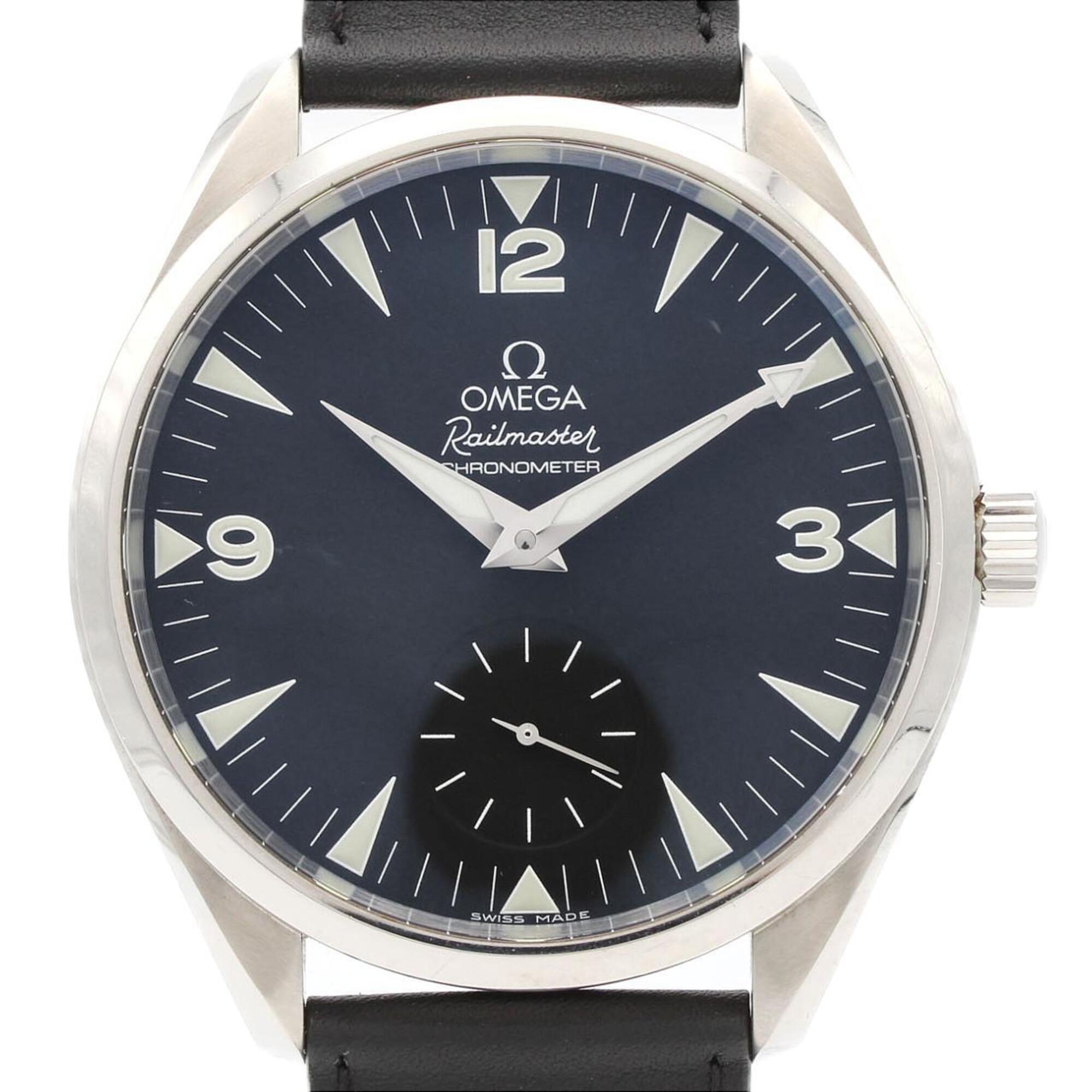 Omega Railmaster 28065237 Stainless Steel Watch Manual Winding